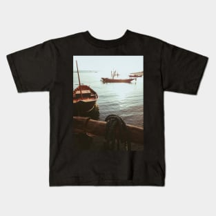 Boats at Sunset Kids T-Shirt